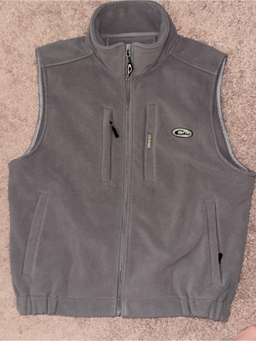 Drake Gray Men's Fleece Zip-Up Vest